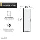 ANZZI Lancer 29 in. x 72 in. Semi-Frameless Shower Door with TSUNAMI GUARD