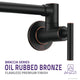 Braccia Series 24" Wall Mounted Pot Filler in Oil Rubbed Bronze