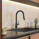 Modern 16 in. 1-Handle Touchless Pull-Down Kitchen Faucet in Matte Black with Motion Sensor and Dual Spray Modes