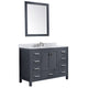 Chateau 48 in. W x 22 in. D Bathroom Bath Vanity Set with Carrara Marble Top with White Sink