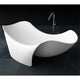 ANZZI Kerife 6.5 ft. Solid Surface Center Drain Freestanding Bathtub