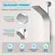 Cici Series 39 in. 2-Jetted Shower Tower with Heavy Rain Showerhead and Spray Wand, Shower System in Brushed Nickel