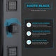 Dion Series 39 in. 2-Jetted Shower with Heavy Rain Showerhead and Spray Wand, Full Body Shower System in Matte Black