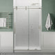 ANZZI Series 60 in. x 76 in. Frameless Shower Door with Sliding in Brushed Nickel with Tsunami Guard Tempered Clear Glass