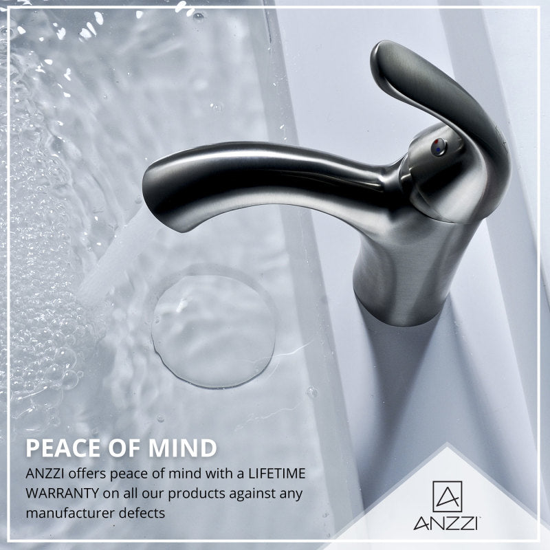 ANZZI Clavier Series Single Hole Single-Handle Mid-Arc Bathroom Faucet