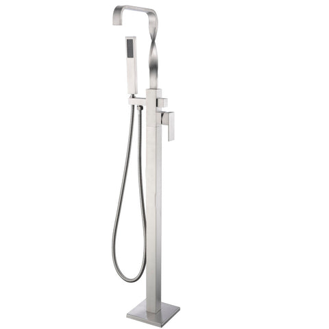 FS-AZ0050BN - ANZZI Yosemite 2-Handle Claw Foot Tub Faucet with Hand Shower in Brushed Nickel