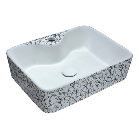 LS-AZ268 - ANZZI Belgian Stitch Series Ceramic Vessel Sink in Grey