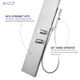 Collines Series 55 in. 2-Jet Shower Tower with Heavy Rain Shower and Body Jets and Spray Wand in Polished Chrome