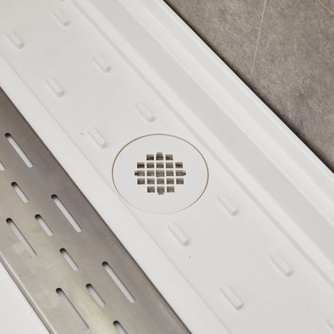 ANZZI Shower Base 60 in. L x 30 in. W Shower Pan Base with Left Drain in Glossy White Marine Acrylic