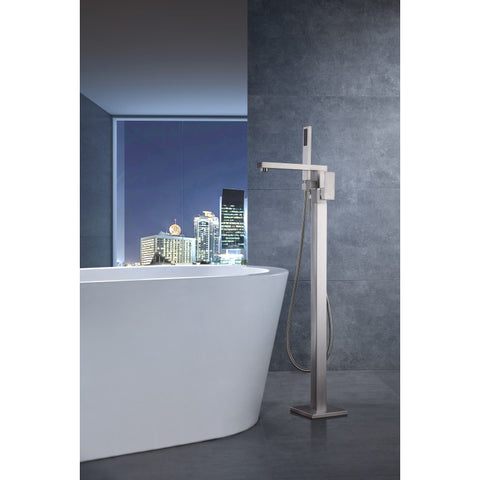FS-AZ0037BN - ANZZI Khone 2-Handle Claw Foot Tub Faucet with Hand Shower in Brushed Nickel