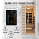 Lucia 1- Person Indoor Hemlock Wooden Carbon FAR Infrared Home Sauna Room with LED Touch Control Panel and Heater