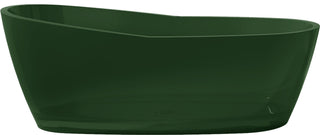 ANZZI Ember Series 66" x 32.5" Freestanding Soaker Tub, Translucent Solid Surface Construction, Ergonomic Design, and Center Drain