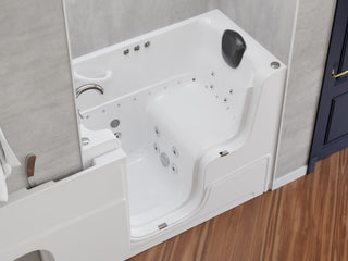ANZZI 52 in. x 29 in. Left Drain Combination Jetted Bathtub in White with Elongated Toilet and Soft Close Lid