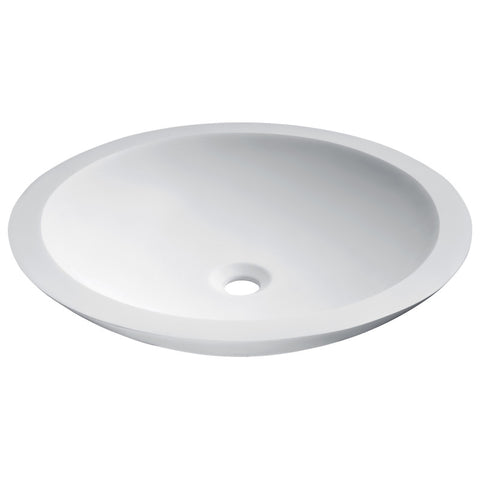 LS-AZ299 - ANZZI Juniper Solid Surface Vessel Sink in White