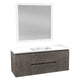 VT-MR4CT48-GY - ANZZI 48 in W x 20 in H x 18 in D Bath Vanity in Rich Grey with Cultured Marble Vanity Top in White with White Basin & Mirror