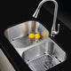 Moore Series 15.75 in. Undermount Double Bowl 16 Gauge Brushed Satin Finish Stainless Steel Kitchen Sink with Drain