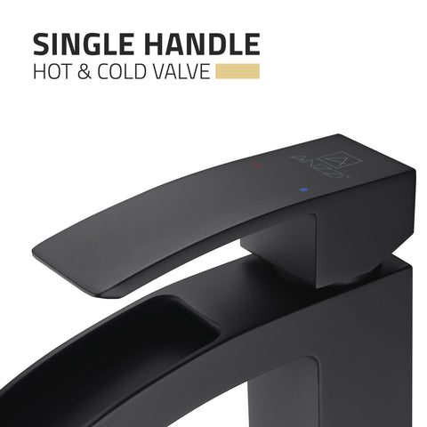 ANZZI Key Series Single Hole Single-Handle Vessel Bathroom Faucet