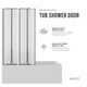 ANZZI 56-in. x 33-in. Accordion-Style Bathtub Shower Door