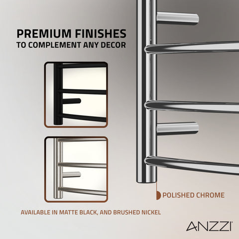 ANZZI Glow 4-Bar Stainless Steel Wall Mounted Towel Warmer