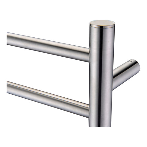 2-arms swivel towel rail, 450 mm, White Epoxy-coated Steel, tube Ø