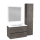 VT-MRSCCT30-GY - ANZZI 30 in. W x 20 in. H x 18 in. D Bath Vanity Set in Rich Gray with Vanity Top in White with White Basin and Mirror