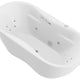 Endurance Tubs Janna 6 ft. Acrylic Whirlpool and Air 53 Gallon Capacity Freestanding Bathtub with Center Drain in White