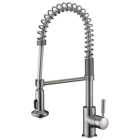 KF-AZ1673BN - ANZZI Eclipse Single Handle Pull-Down Sprayer Kitchen Faucet in Brushed Nickel