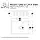ANZZI Roine Farmhouse Reversible Apron Front Solid Surface 24 in. Single Basin Kitchen Sink