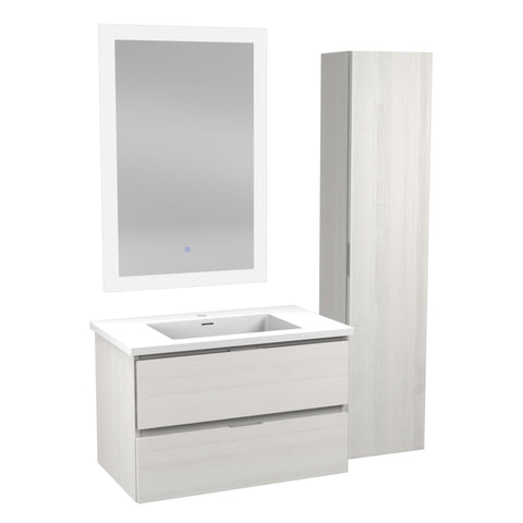 VT-MR3SCCT30-WH - ANZZI 30 in. W x 20 in. H x 18 in. D Bath Vanity Set in Rich White with Vanity Top in White with White Basin and Mirror