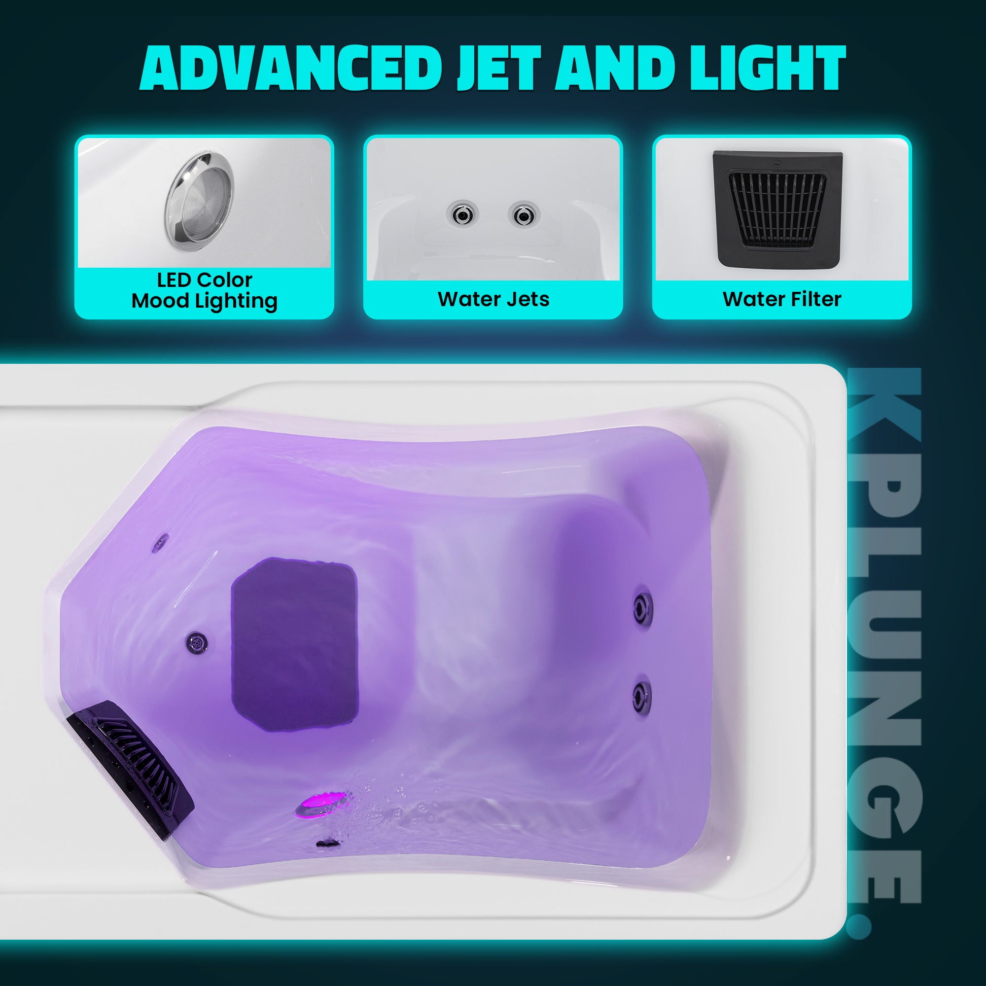 CP-CH7939WH - KPlunge 69 in. 1-Person 2-Jets All-in-One Cold