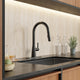 Modern Touchless Matte Black Pull-Down Kitchen Faucet