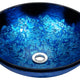 Tara Series Deco-Glass Vessel Sink in Blue Blaze