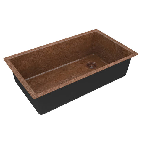 Byzantine Drop-in Handmade Copper 31 in. 0-Hole Single Bowl Kitchen Sink