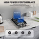 12 in. 2-Burner Recessed Gas Cooktop in Stainless Steel with Power Burners 5800-15000 BTU/h and NG/LP Convertible