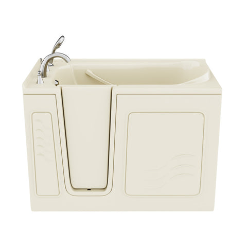 ANZZI Coupe Series 30 in. x 53 in. Left Drain Quick Fill Walk-In Soaking Tub in Biscuit