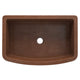 ANZZI Pieria Farmhouse Handmade Copper 33 in. 0-Hole Single Bowl Kitchen Sink in Hammered Antique Copper