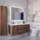 55 in H x 12 in W Bath Vanity Side Cabinet in Dark Brown