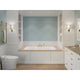 Alya 5 ft. Acrylic Center Drain Rectangular Bathtub in White