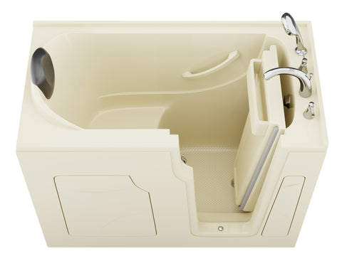 ANZZI Coupe Premier 53 - 60 in x 28 in. Right Drain Soaking Walk-in Tub in Biscuit