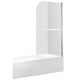 ANZZI 60 in. L x 30 in. W Right Drain Tub in White and 34 in. W x 58 in. H Frameless Tub Door in Brushed Nickel Finish