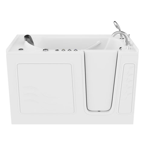 ANZZI 30 in. x 60 in. Right Drain Quick Fill Walk-In Whirlpool and Air Tub with Powered Fast Drain in White