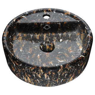 LS-AZ255 - ANZZI Rhapsody Series 17 in. Bathroom Vessel Sink with Matching Drain and Stain Resistant Surface in Neolith Marble Finish