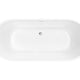 ANZZI Mone Series 67" L Freestanding Soaker Tub with Elegant Contemporary Design, Durable Acrylic Construction, and Built-in Overflow, Glossy White