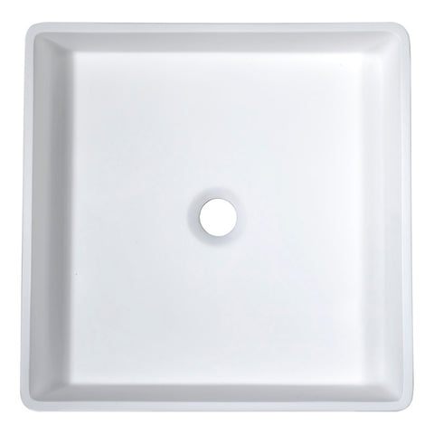Passage 1-Piece Solid Surface Vessel Sink with Pop Up Drain
