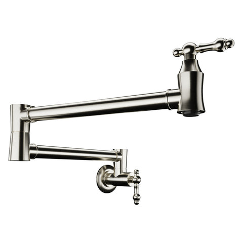 Marca 360-Degree 24" Wall Mounted Pot Filler with Dual Swivel