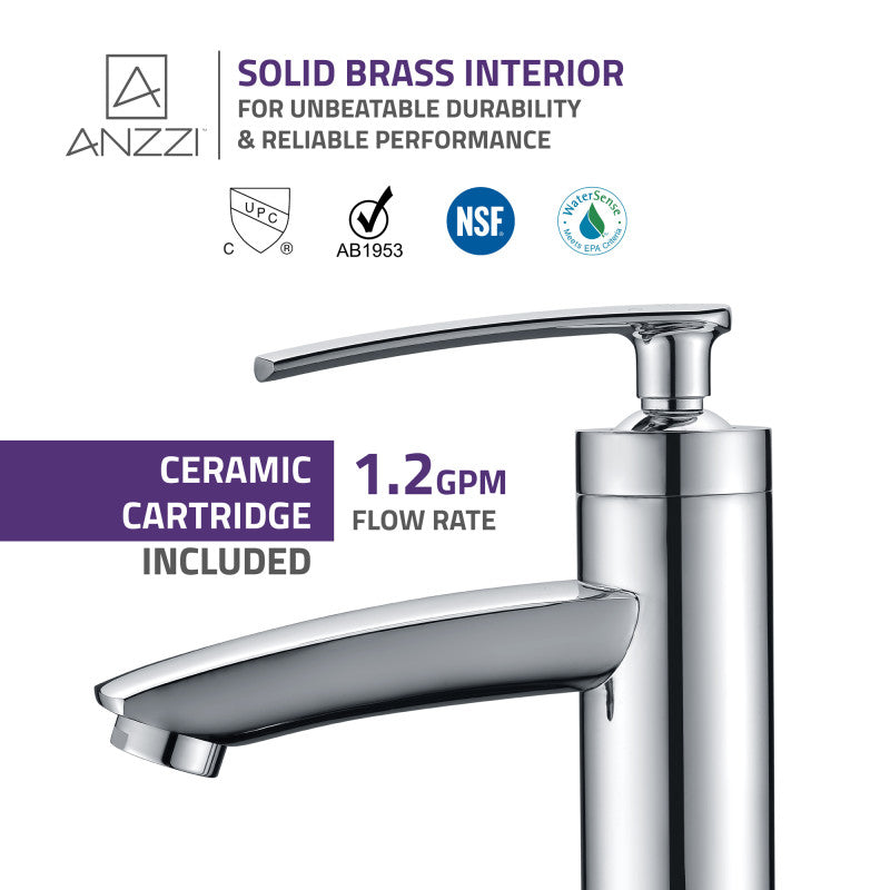 L-AZ073 - ANZZI Fifth Single Hole Single-Handle Bathroom Faucet in