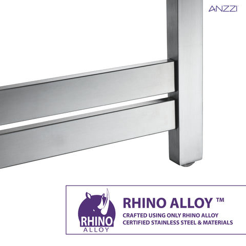 Tahitian Series 8-Bar Stainless Steel Wall Mounted Towel Warmer in Brushed Nickel