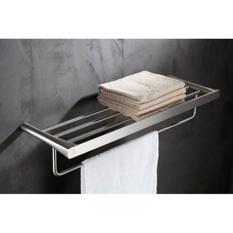 AC-AZ058BN - ANZZI Caster 3 Series Towel Rack in Brushed Nickel