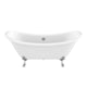 ANZZI 69.29” Belissima Double Slipper Acrylic Claw Foot Tub in White