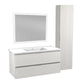 39 in. W x 20 in. H x 18 in. D Bath Vanity Set with Vanity Top in White with White Basin and Mirror